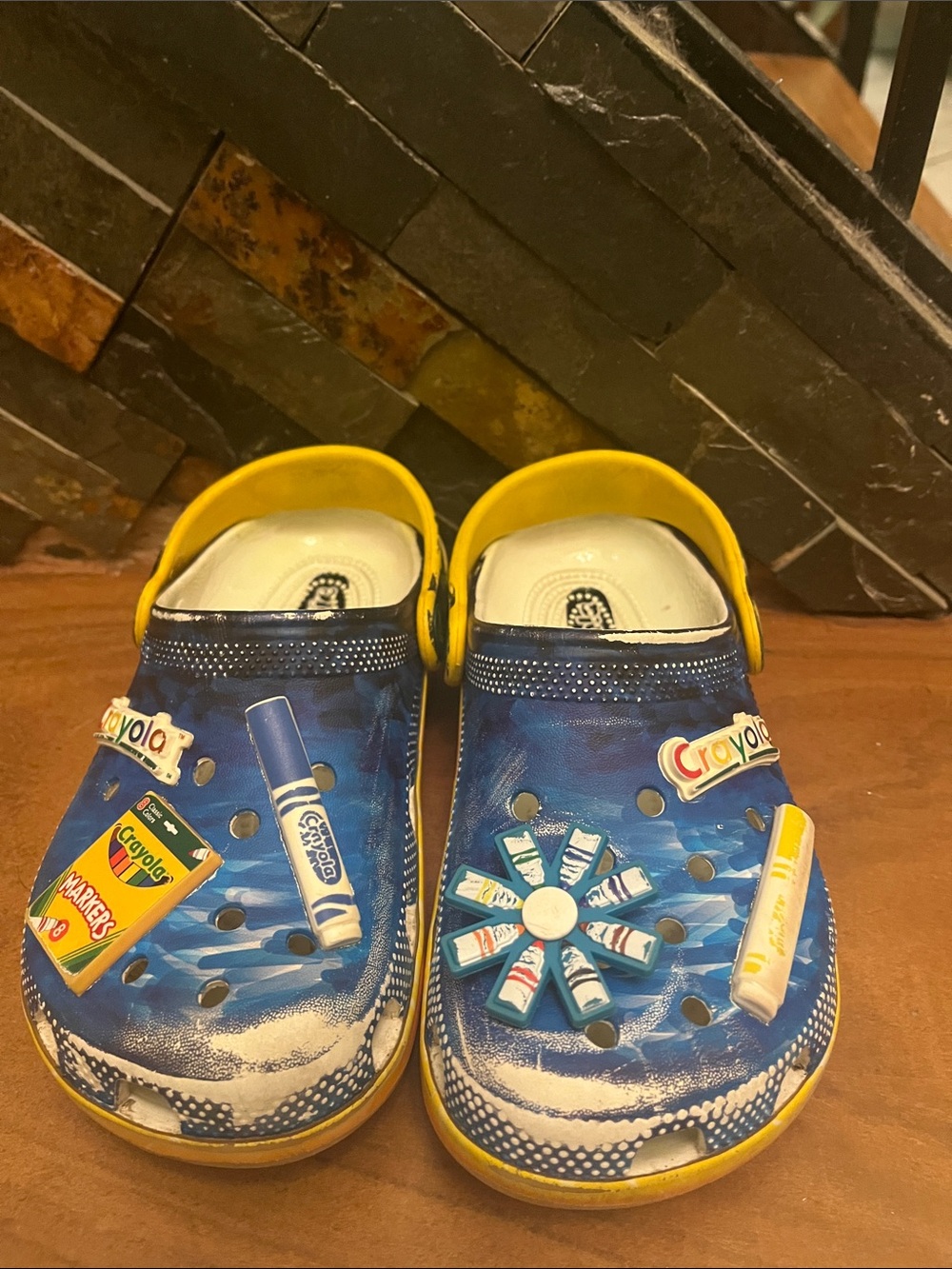 Crayola Blue and Yellow Kids' Clog Sandals